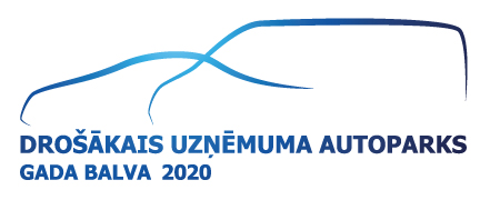 Konkursa "Drošākais uzņēmuma autopraks 2020" logotips.