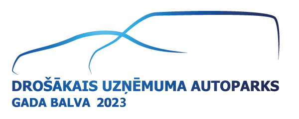 Konkursa "Drošākais uzņēmuma autoparks 2023" logo.